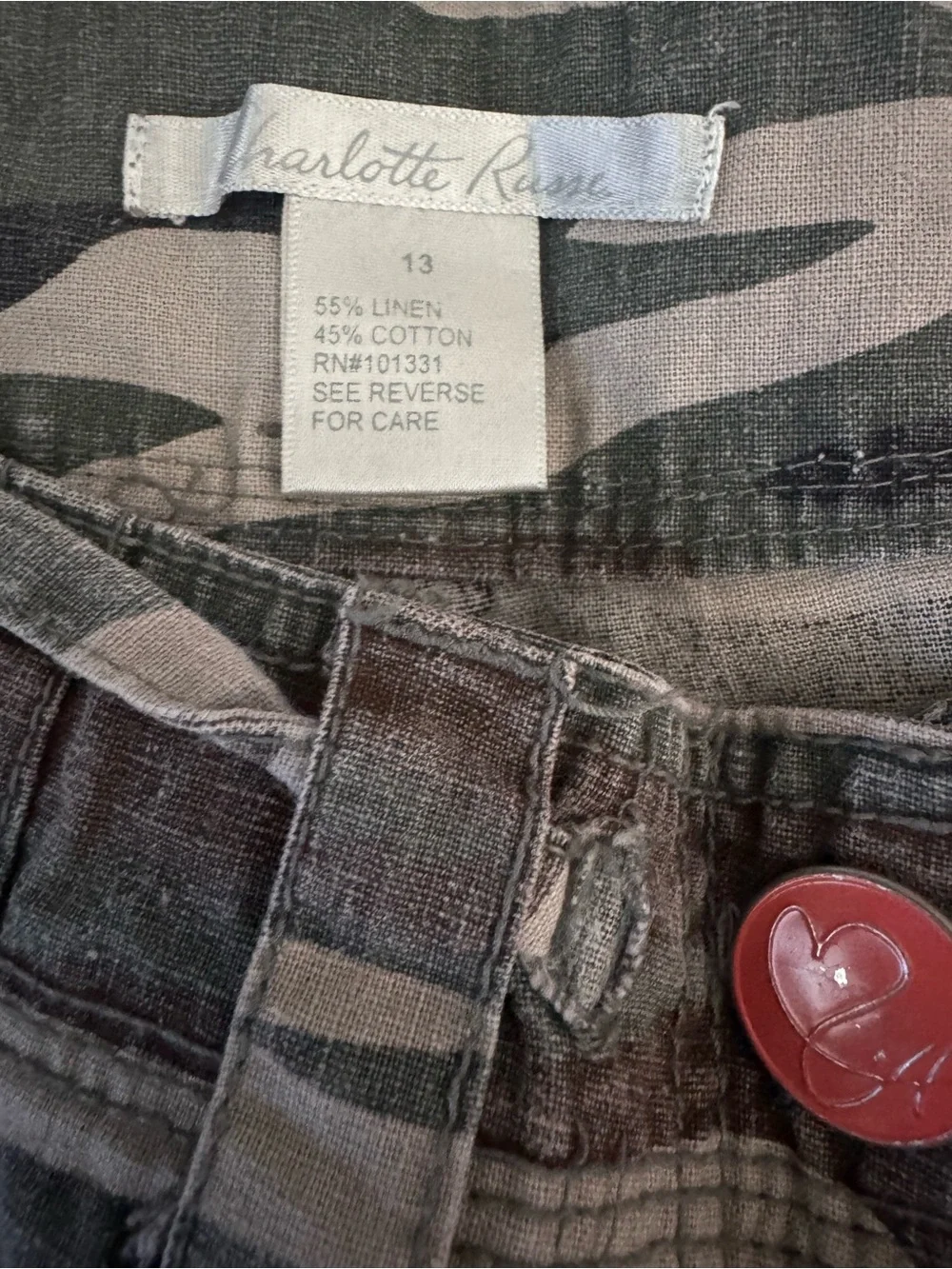 Y2K Charlotte Russe Camo baggy Bermuda Shorts